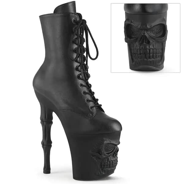Pleaser RAPTURE-1020 Damen Stiefelette Schwarz Matt EU 35