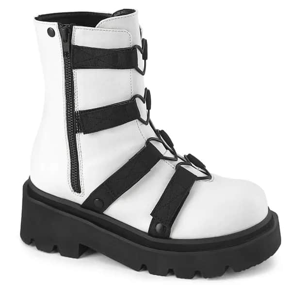 DemoniaCult RENEGADE-50 Damen Stiefelette Weiß  EU 36
