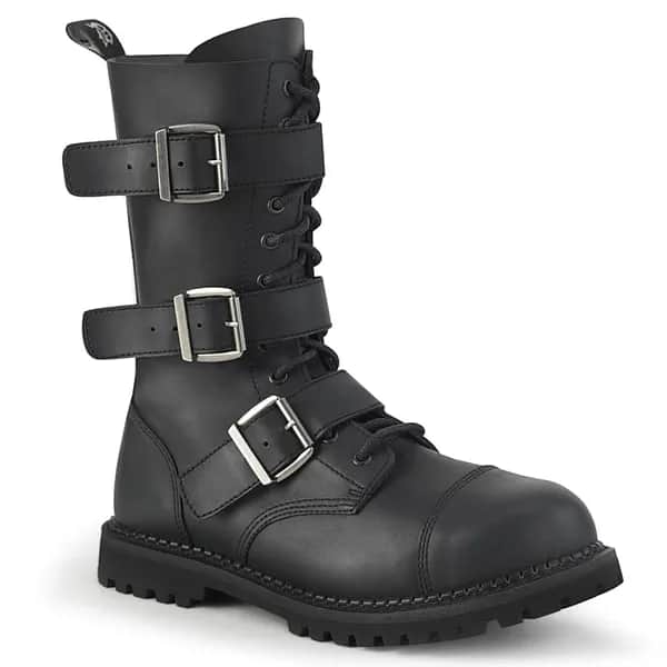 DemoniaCult RIOT-12BK Unisex Stiefelette Schwarz  EU 44