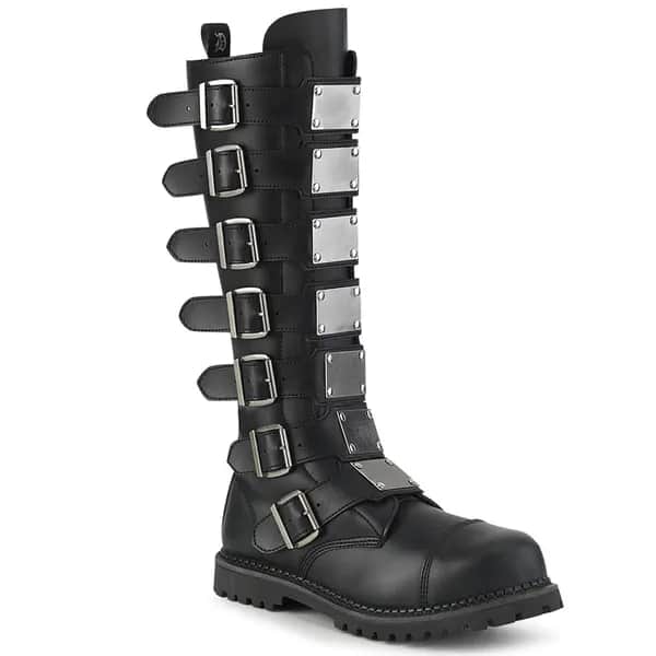 DemoniaCult RIOT-21MP Unisex Stiefel Schwarz  EU 40