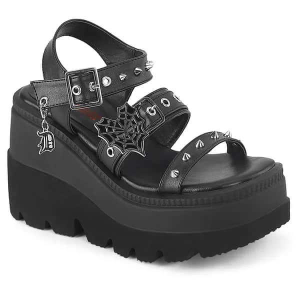 DemoniaCult SHAKER-13 Damen Sandale Schwarz  EU 42