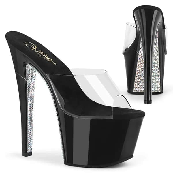 Pleaser SKY-301CRS Damen Slipper Transparent  EU 41