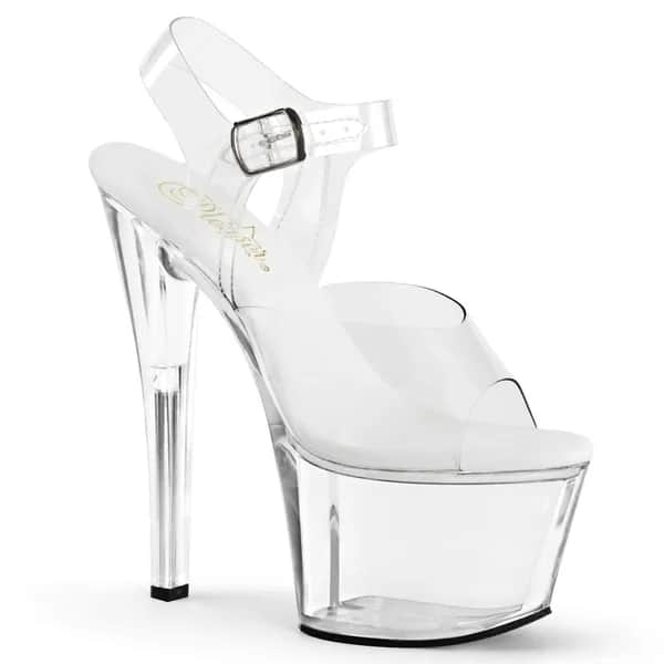 Pleaser SKY-308VL Damen Sandale Transparent  EU 36