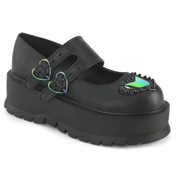 DemoniaCult SLACKER-25 Damen Sandale Schwarz  EU 36