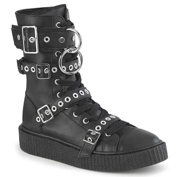 DemoniaCult SNEEKER-320 Unisex Creeper Schwarz  EU 44
