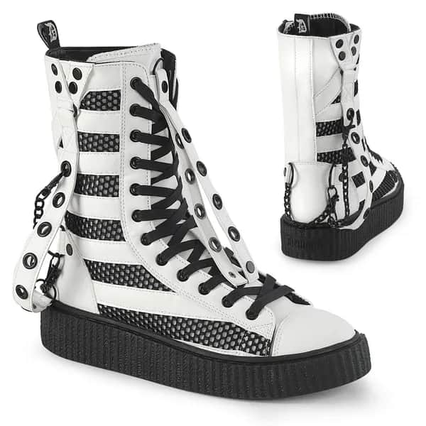 DemoniaCult SNEEKER-325 Unisex Creeper Weiß  EU 39