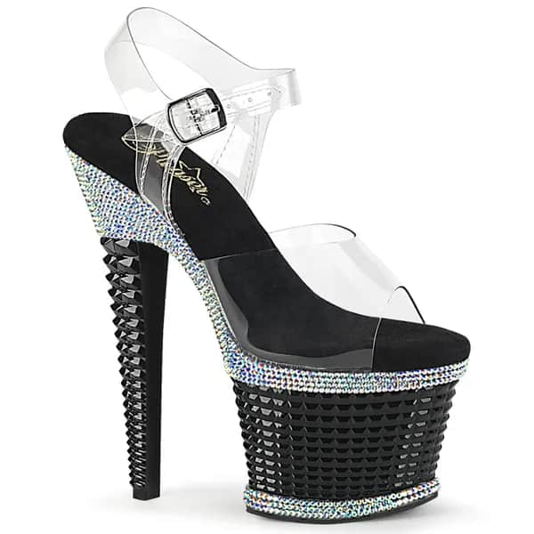 Pleaser SPECTATOR-708RS Damen Sandale Transparent  EU 39