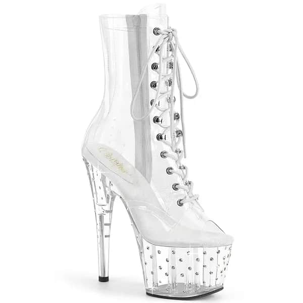 Pleaser STARDUST-1021C-7 Damen Stiefelette Transparent  EU 35