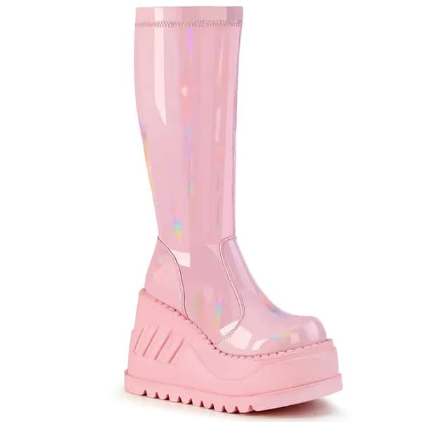 DemoniaCult STOMP-200 Damen Stiefel Rosa  EU 40