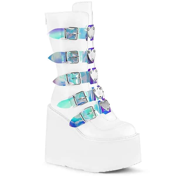 DemoniaCult SWING-230 Damen Stiefel Weiß  EU 38