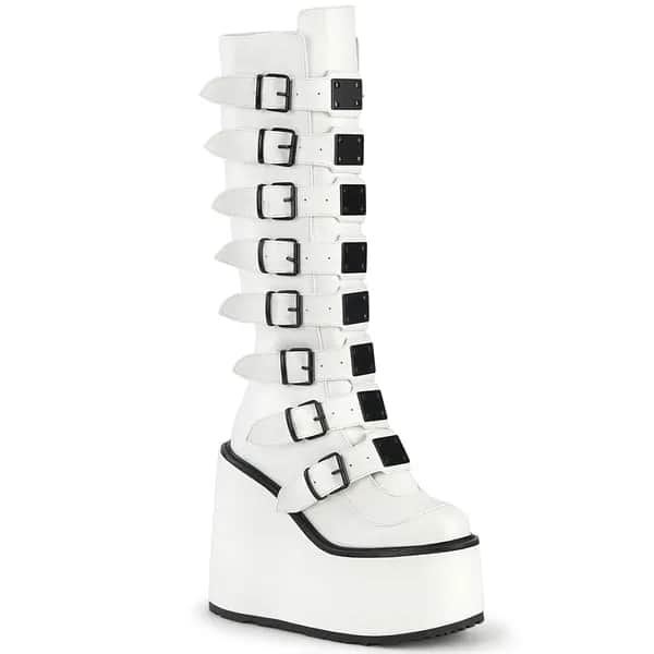 DemoniaCult SWING-815 Damen Stiefel Weiß  EU 41