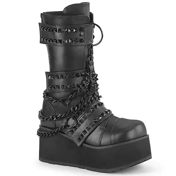 DemoniaCult TRASHVILLE-138 Unisex Stiefel Schwarz  EU 39