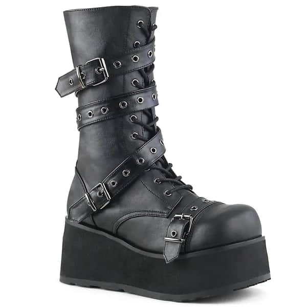 DemoniaCult TRASHVILLE-205 Unisex Stiefel Schwarz  EU 36