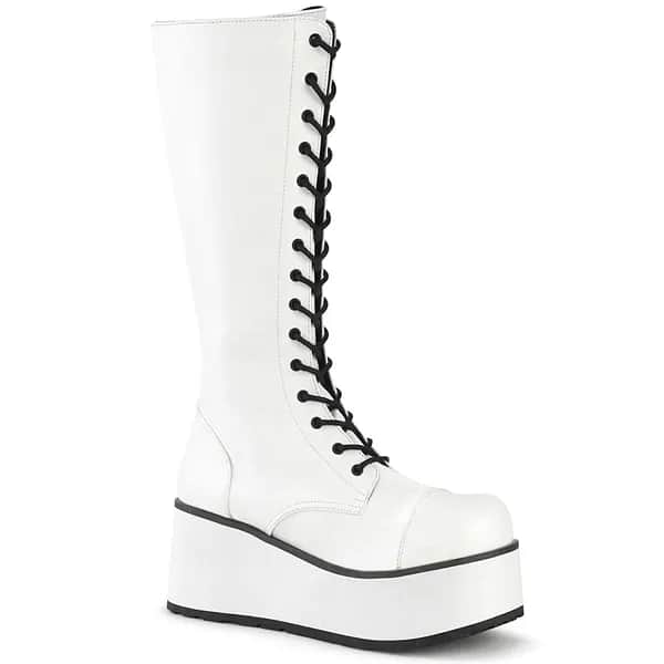 DemoniaCult TRASHVILLE-502 Unisex Stiefel Weiß  EU 41