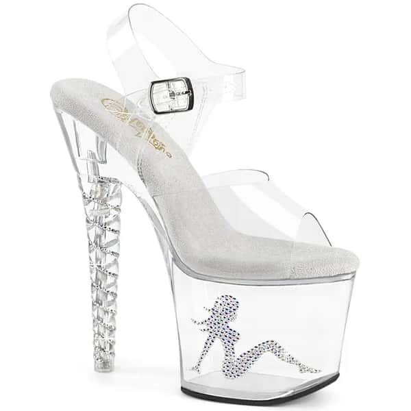 Pleaser UNICORN-708TGRS Damen Sandale Transparent  EU 39