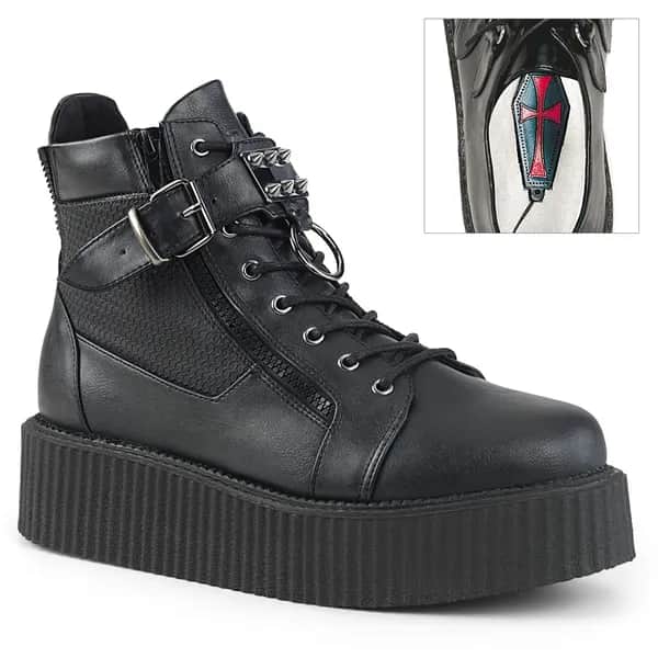DemoniaCult V-CREEPER-566 Unisex Creeper Schwarz  EU 38