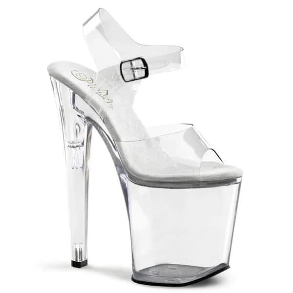 Pleaser XTREME-808 Damen Sandale Transparent