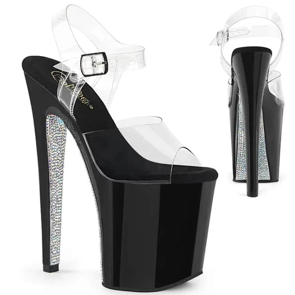 Pleaser XTREME-808CRS Damen Sandale Transparent  EU 37