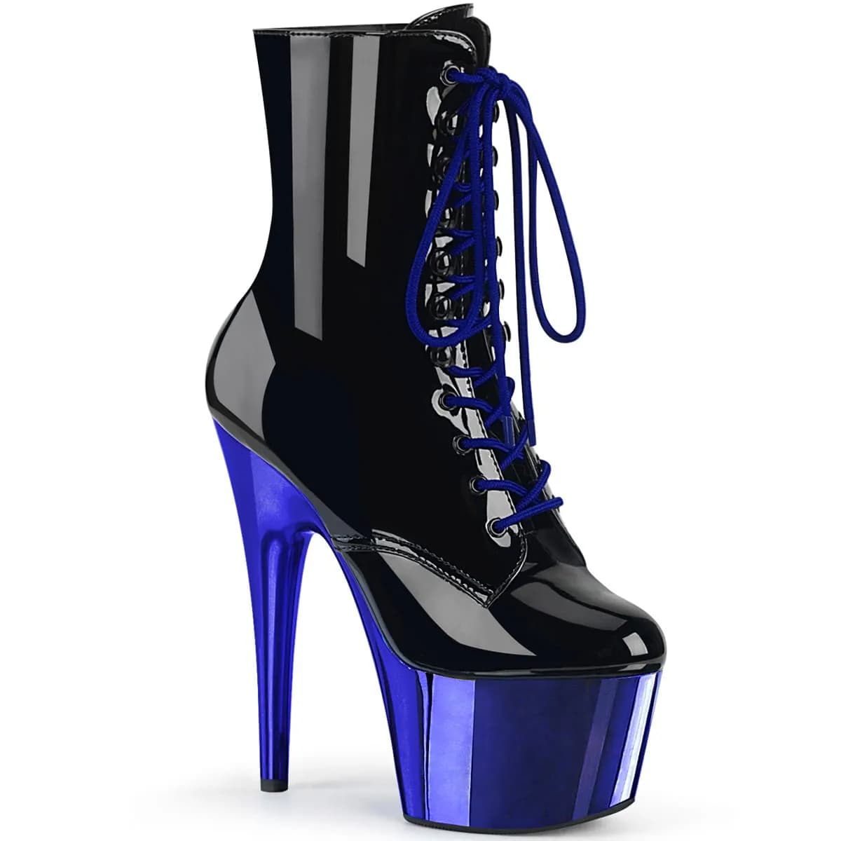 Pleaser ADORE-1020 Damen Stiefelette Schwarz Blau EU 37