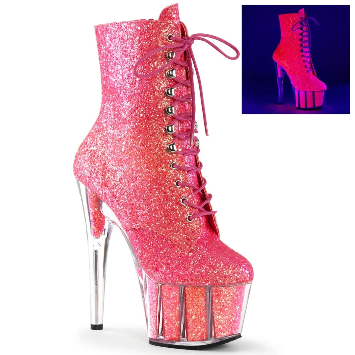 Pleaser ADORE-1020G Damen Stiefelette Pink  EU 42
