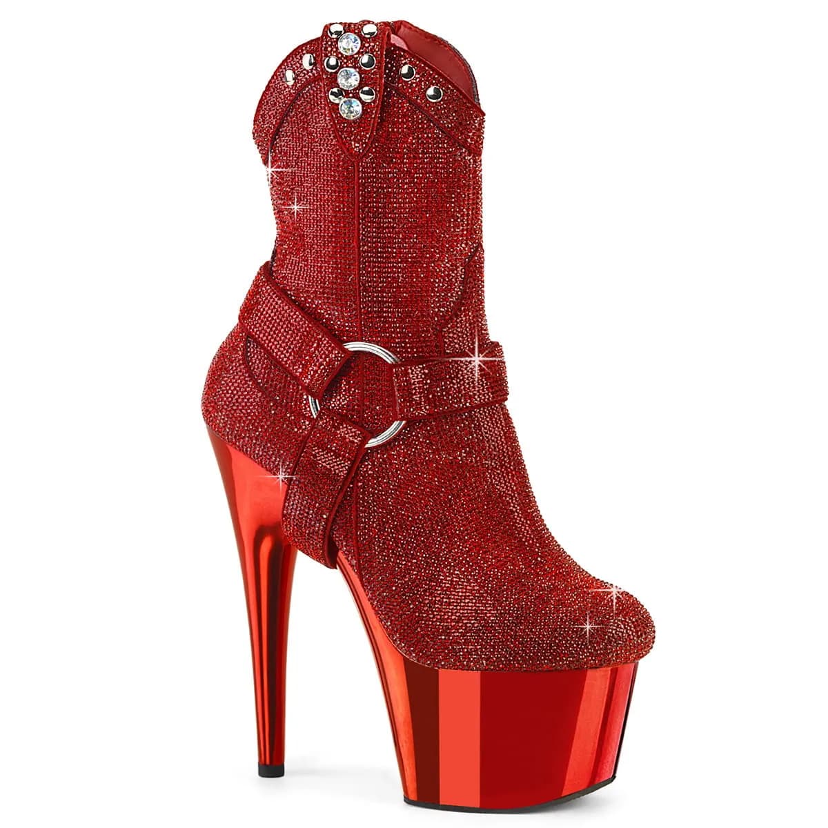 Pleaser ADORE-1029CHRS Damen Stiefelette Rot  EU 35