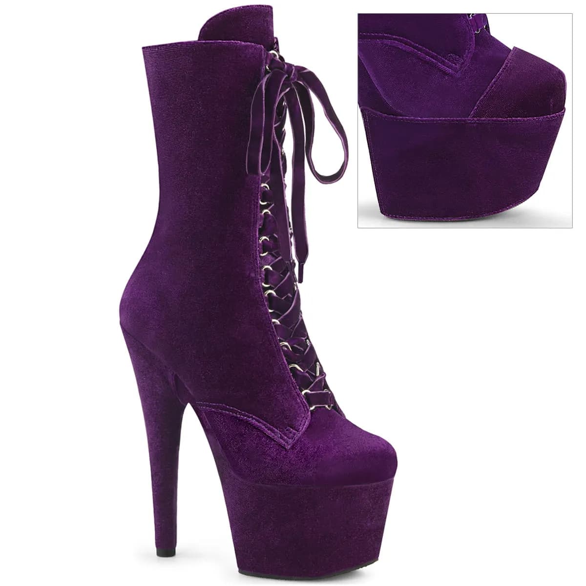 Pleaser ADORE-1045VEL Damen Stiefelette Lila  EU 36