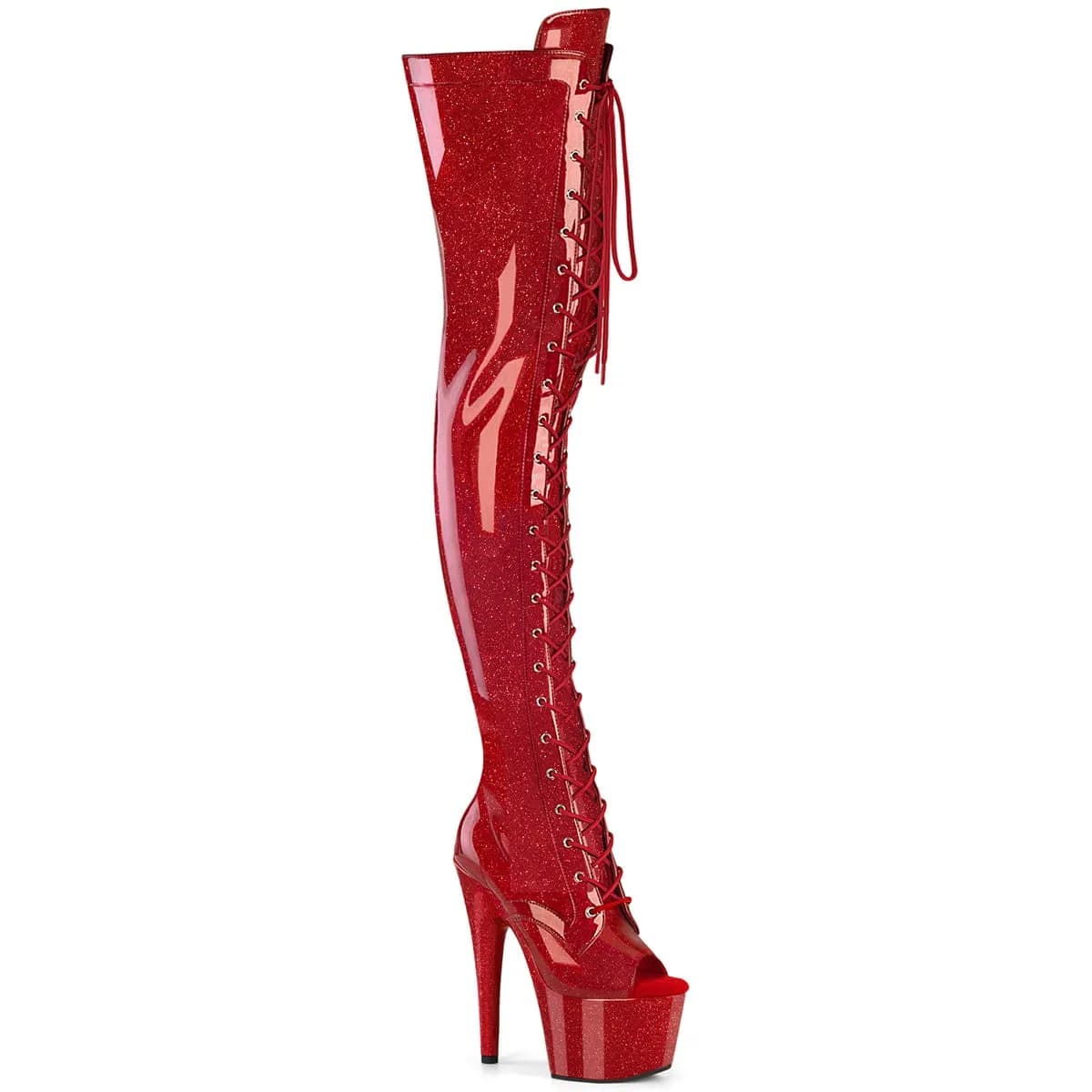 Pleaser ADORE-3021GP Damen Stiefel Rot  EU 37