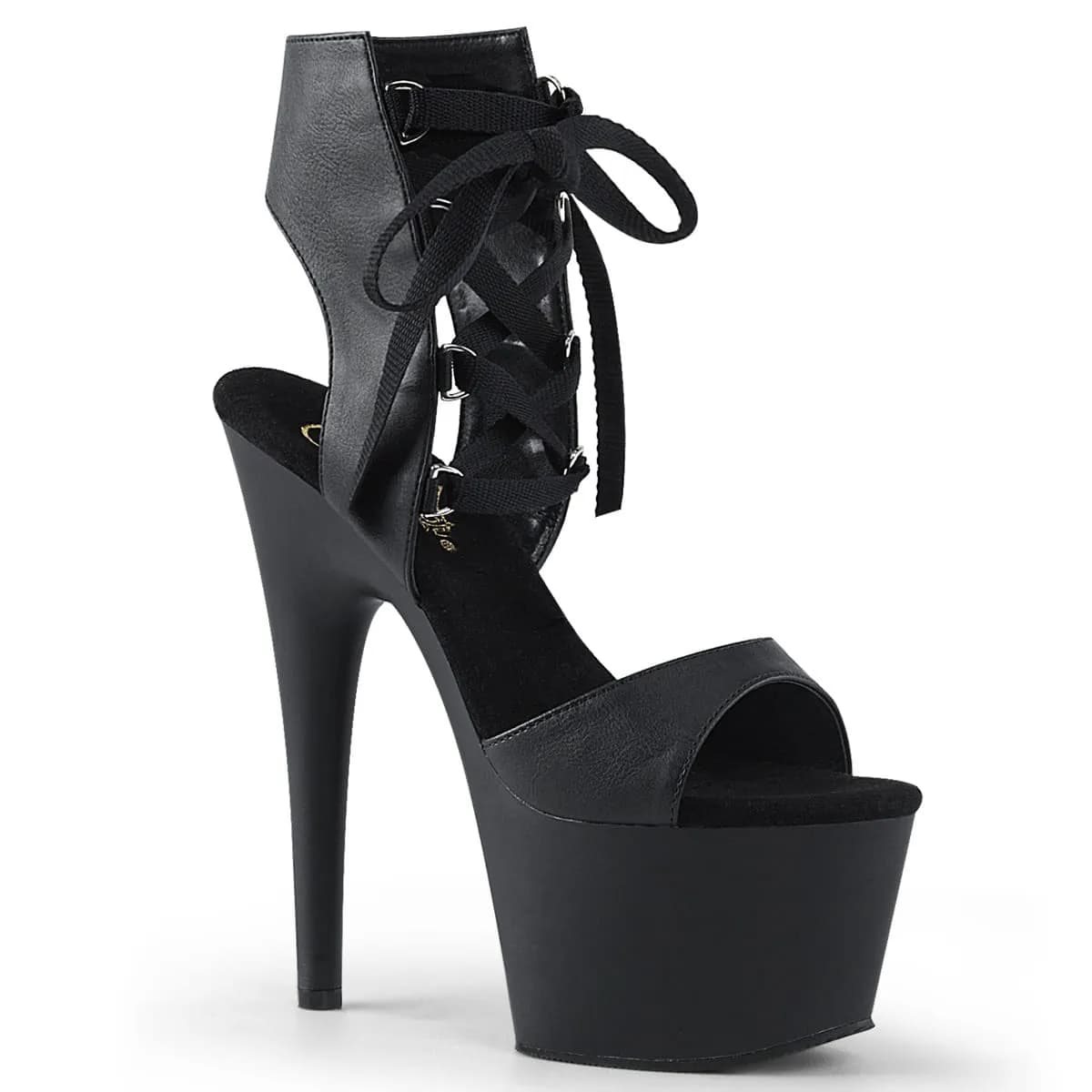 Pleaser ADORE-700-14 Damen Sandale Schwarz Matt EU 36