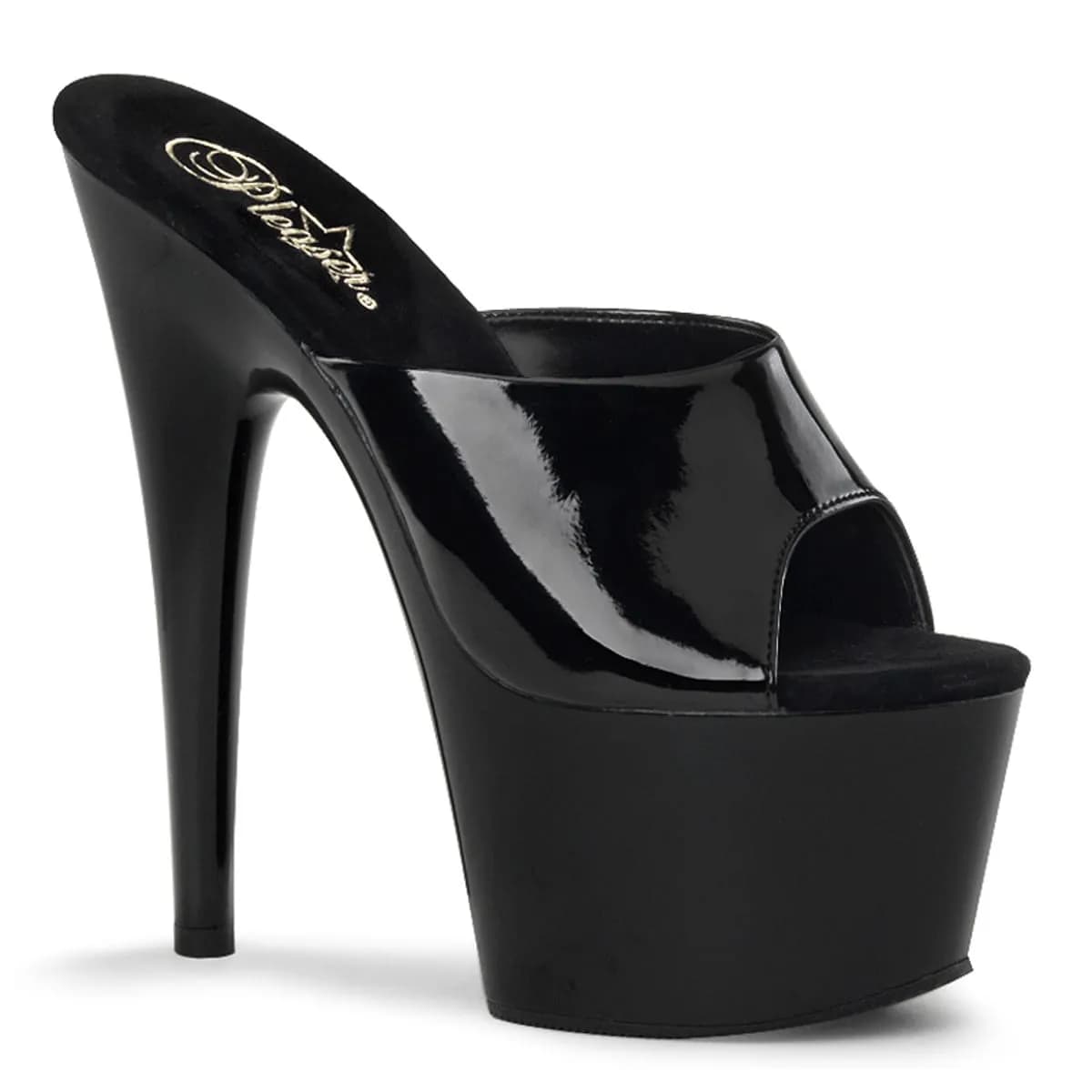 Pleaser ADORE-701 Damen Slipper Schwarz Lack EU 37