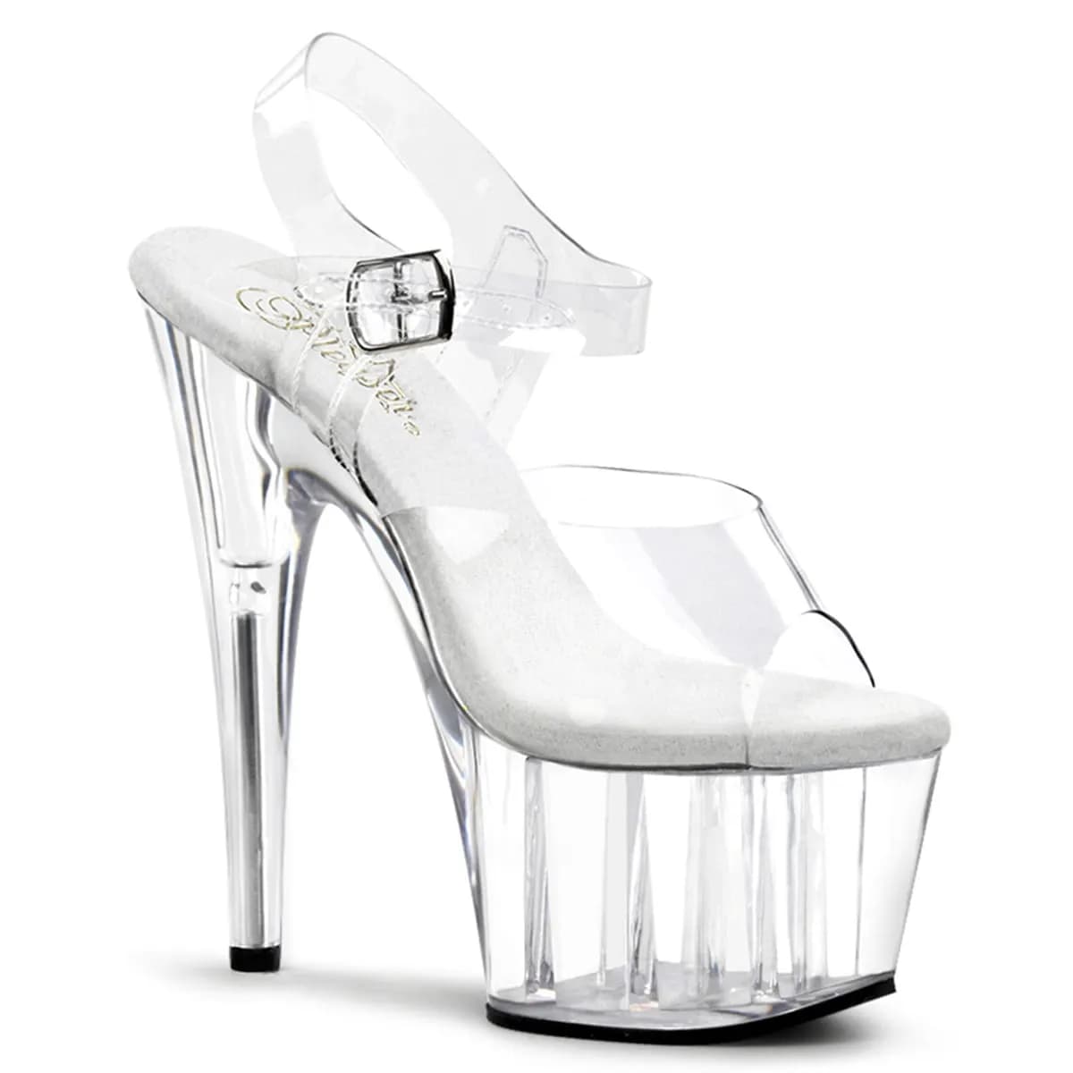 Pleaser ADORE-708 Damen Sandale Transparent EU 35