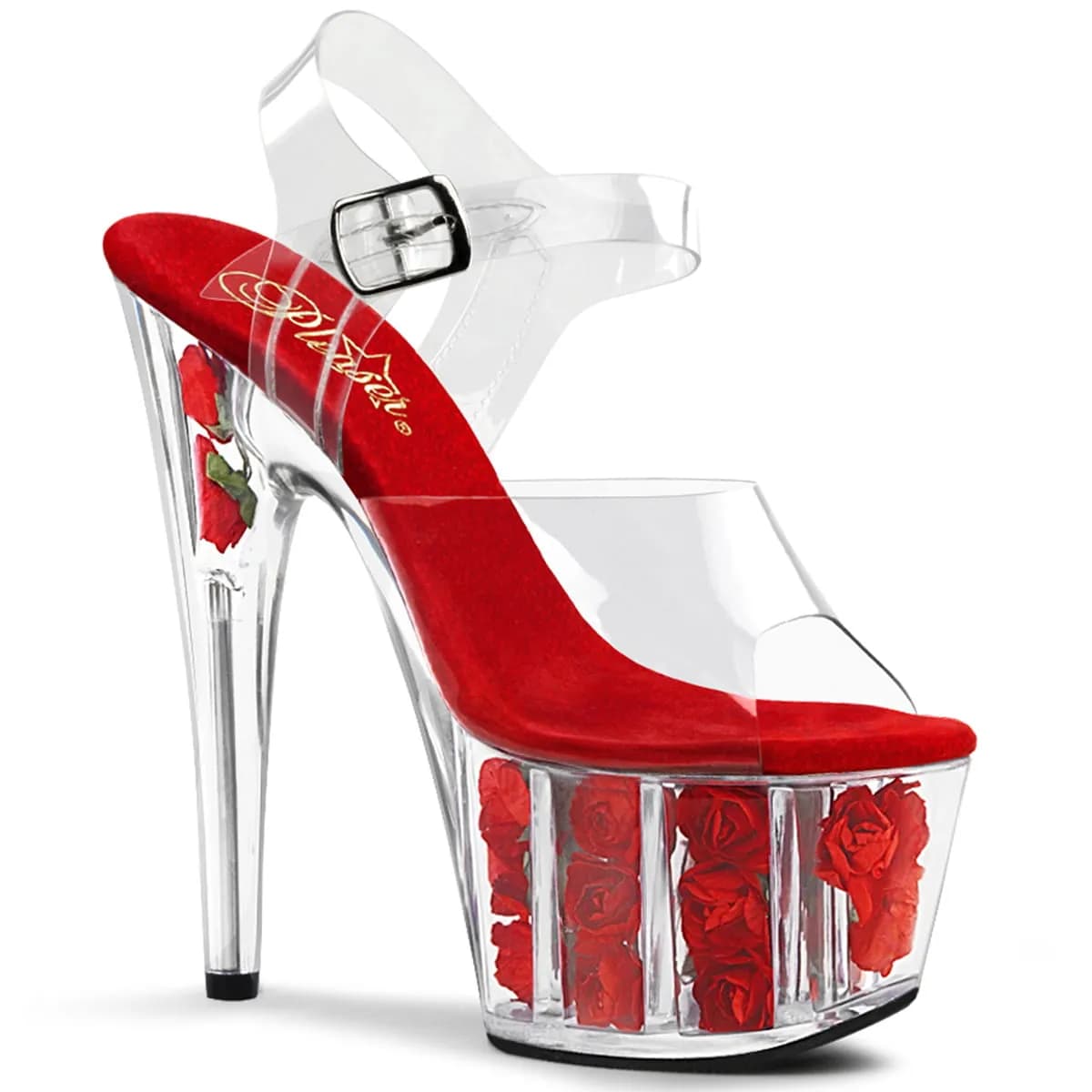 Pleaser ADORE-708FL Damen Sandale Transparent  EU 40
