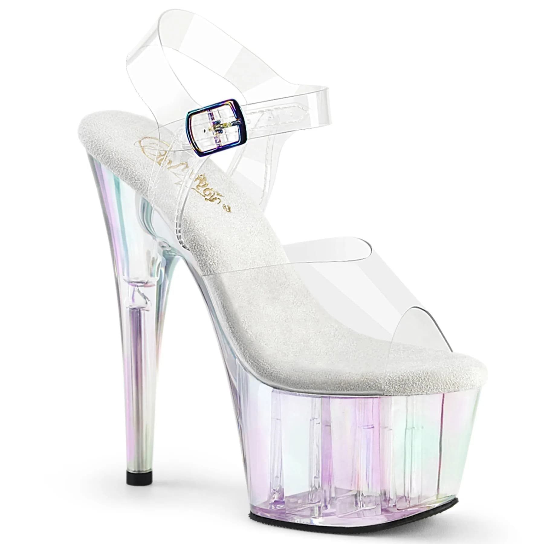Pleaser ADORE-708HT Damen Sandale Transparent EU 44