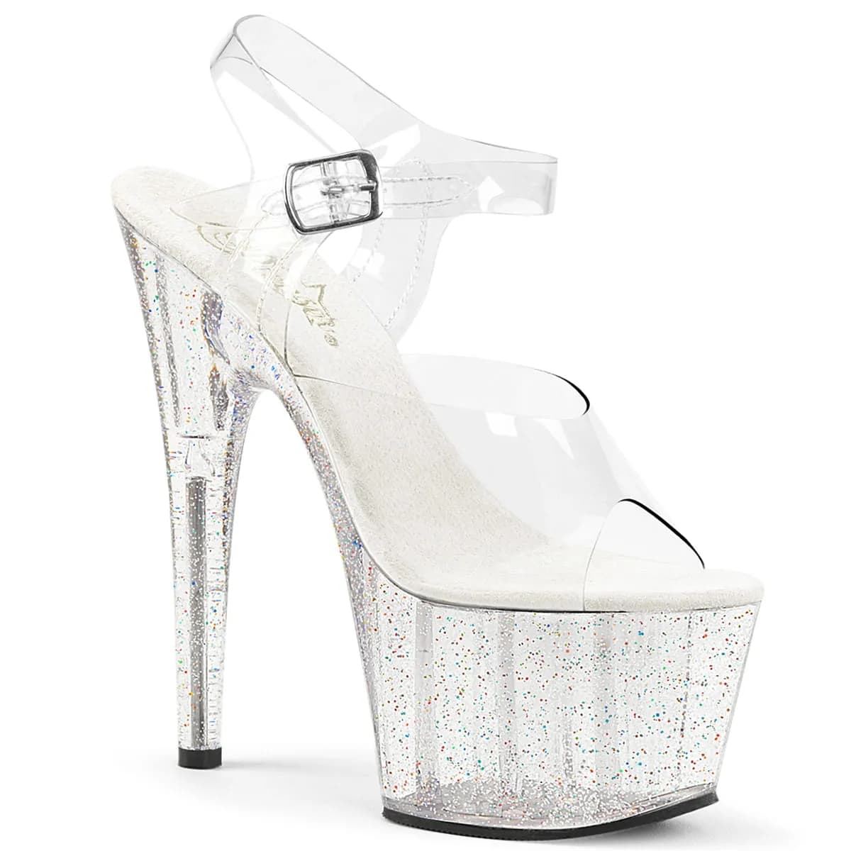 Pleaser ADORE-708MG Damen Sandale Transparent EU 41