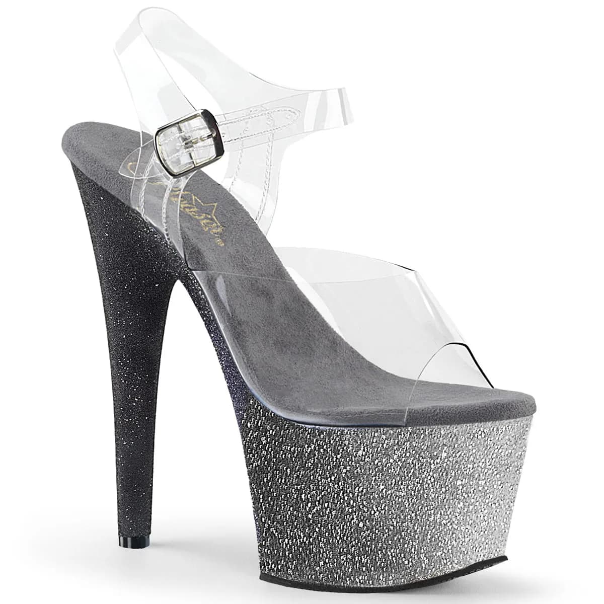 Pleaser ADORE-708OMBRE Damen Sandale Transparent  EU 39