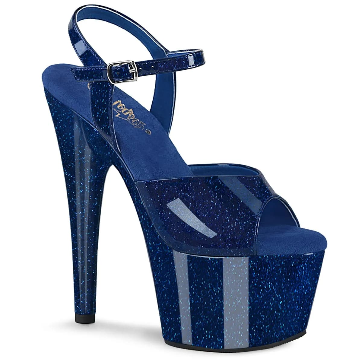 Pleaser ADORE-709GP Damen Sandale Dunkelblau  EU 40