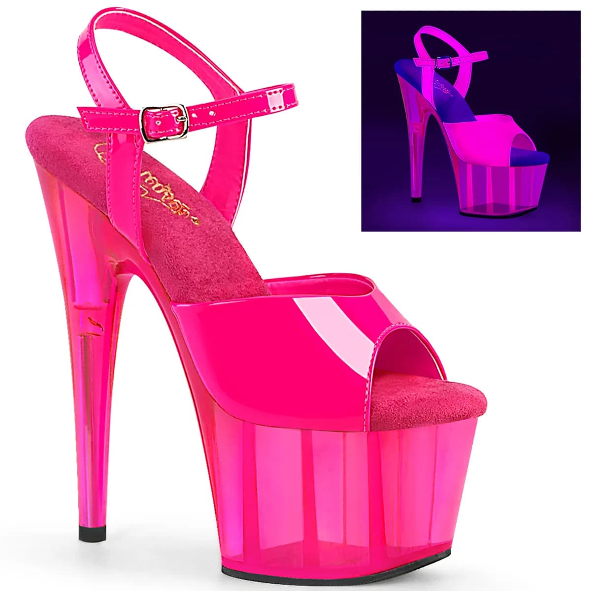 Pleaser ADORE-709UVT Damen Sandale Pink