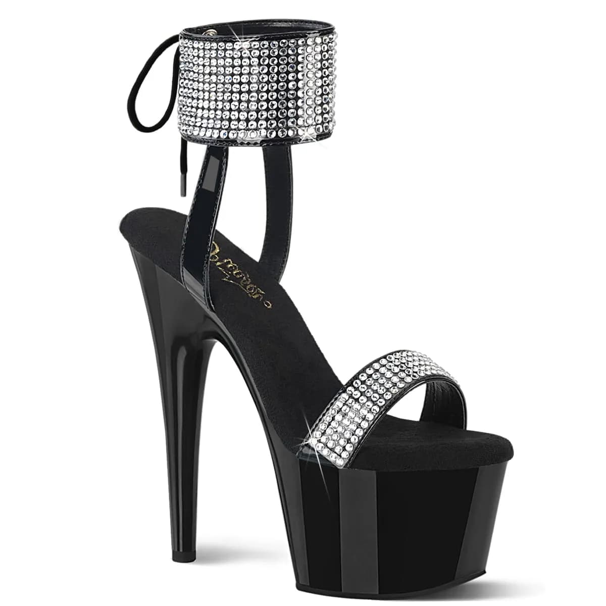 Pleaser ADORE-770 Damen Sandale Schwarz Lack EU 35