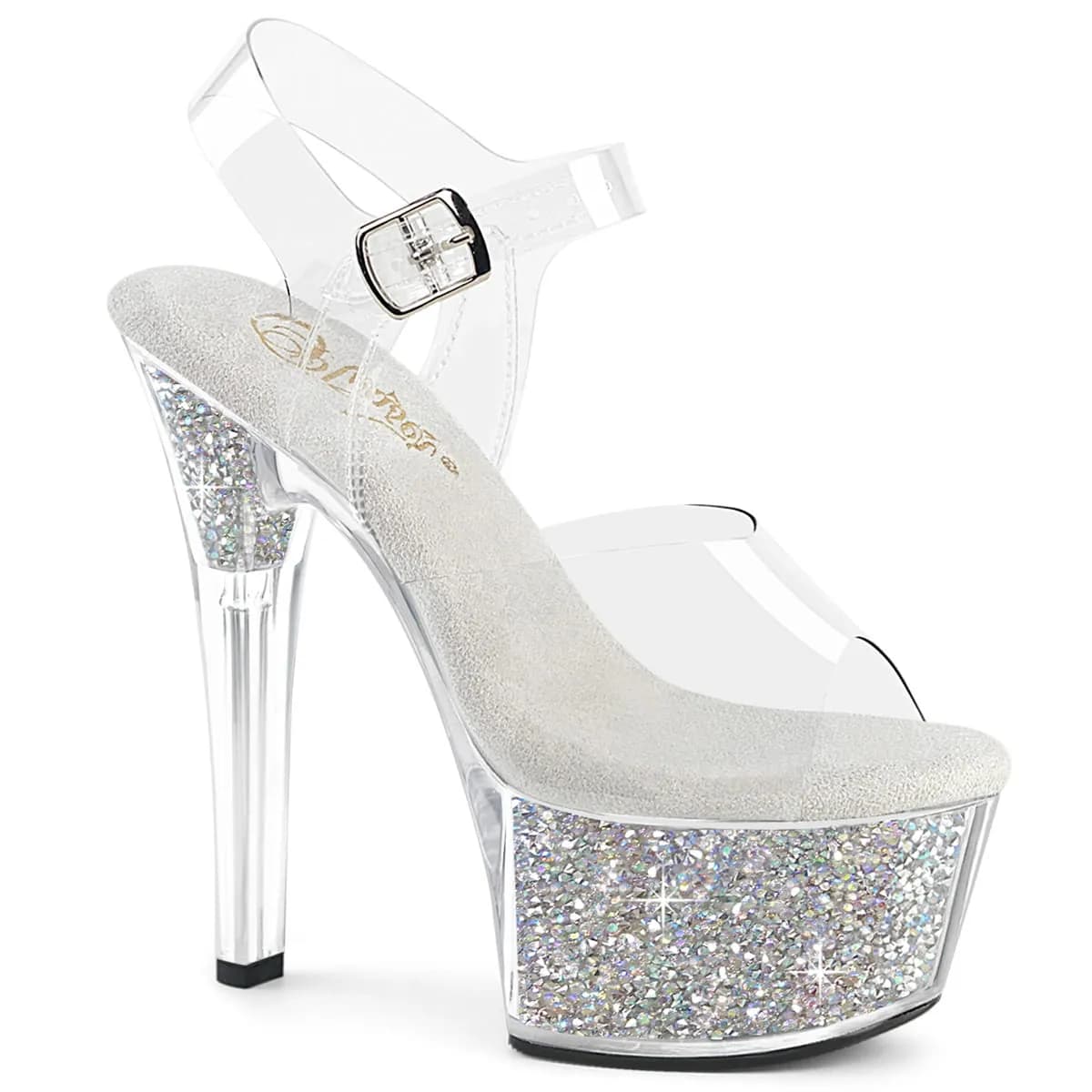 Pleaser ASPIRE-608RSI Damen Sandale Transparent  EU 40