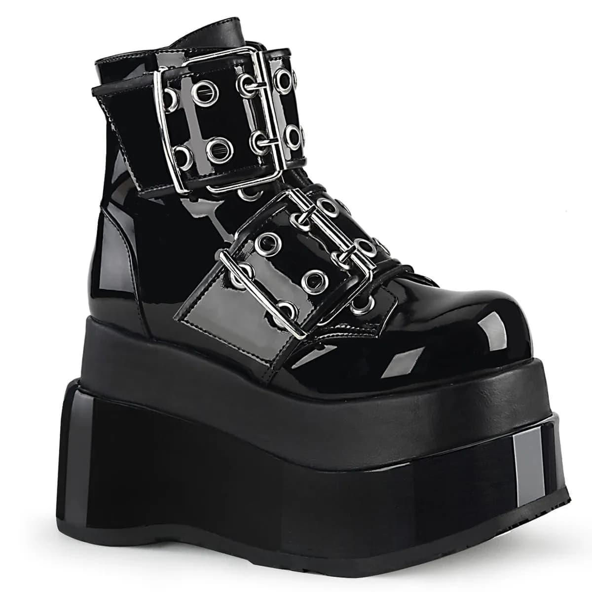 DemoniaCult BEAR-104 Damen Stiefelette Schwarz Lack EU 40