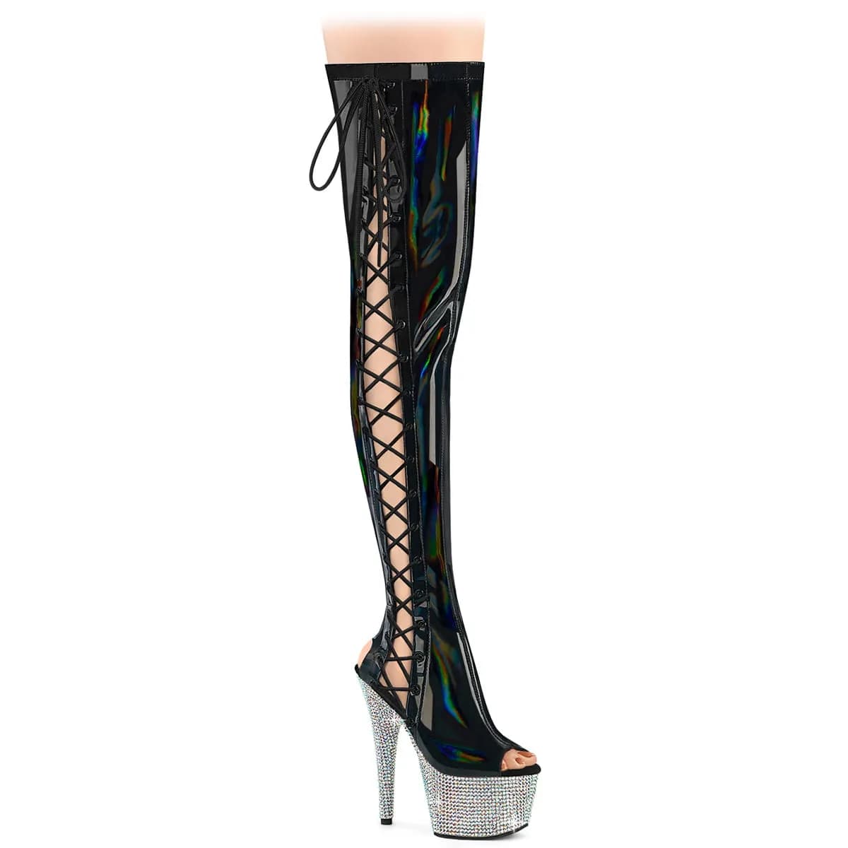 Pleaser BEJEWELED-3052HG-7 Damen Stiefel Schwarz  EU 37