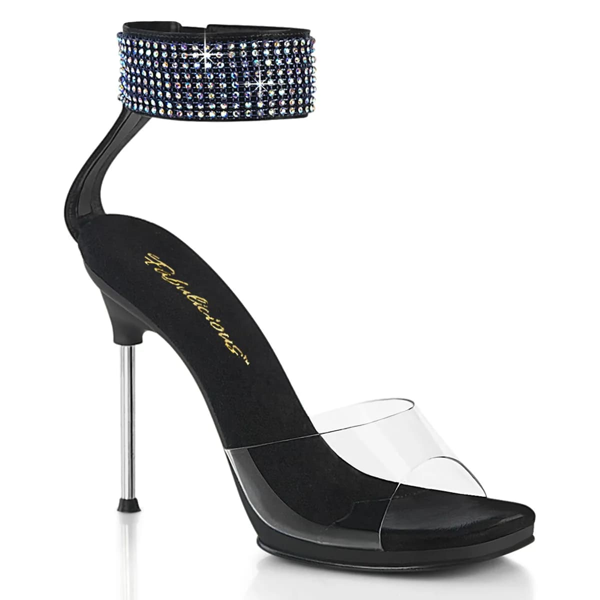 Fabulicious CHIC-42 Damen Sandale Transparent Schwarz EU 35