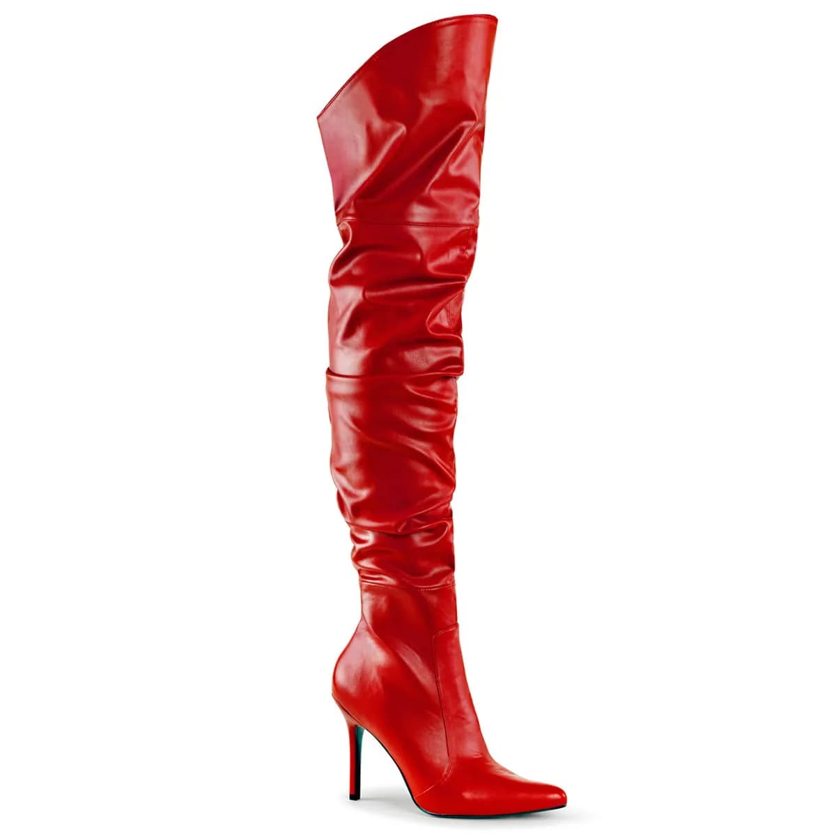 Pleaser CLASSIQUE-3011 Damen Stiefel Rot  EU 46