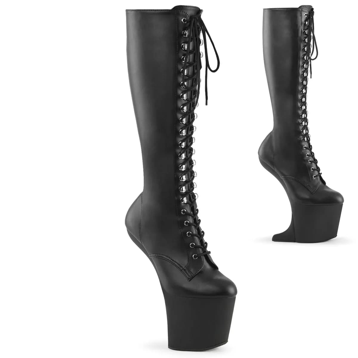 Pleaser CRAZE-2023 Damen Stiefel Schwarz Matt EU 36