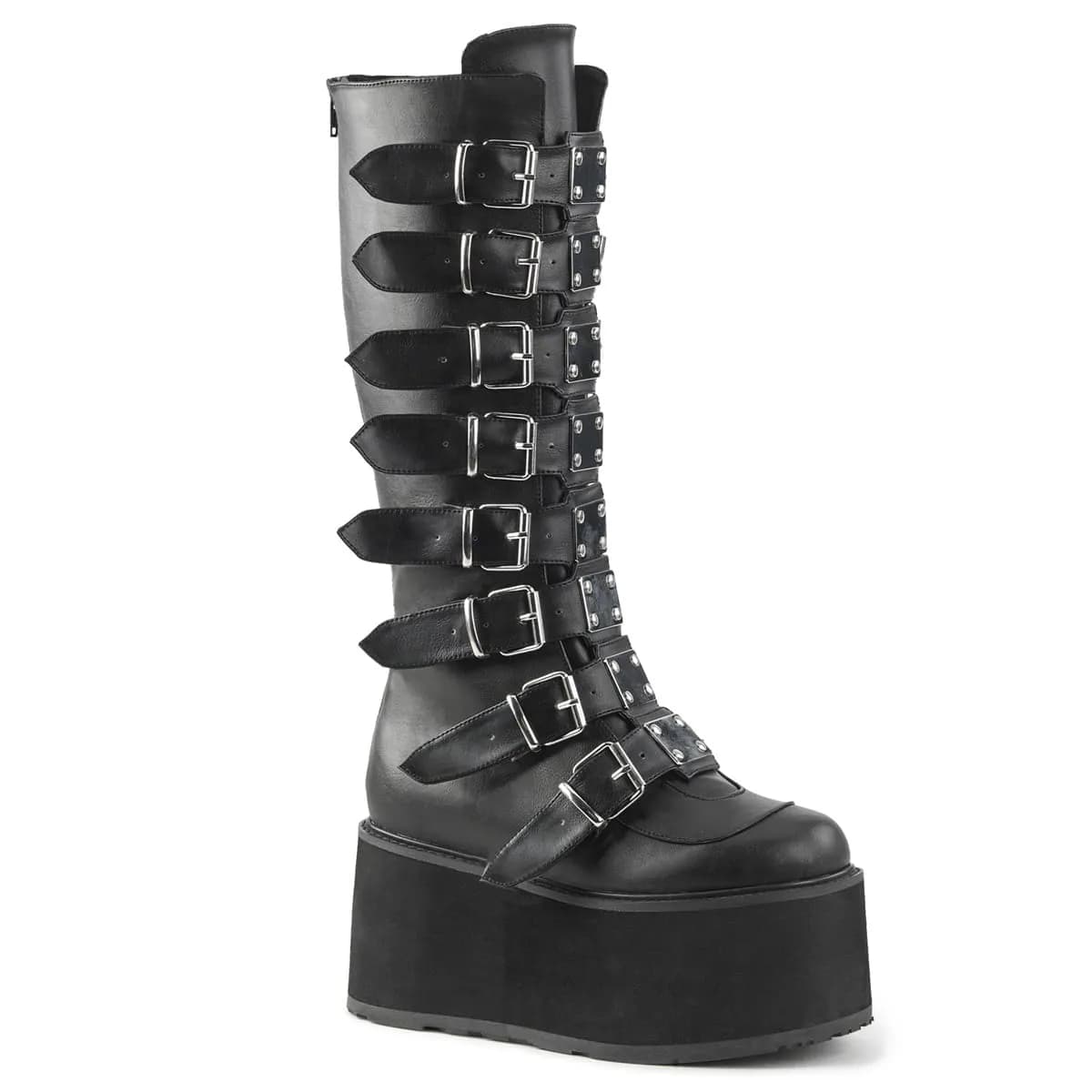 DemoniaCult DAMNED-318 Damen Stiefel Schwarz Matt EU 37