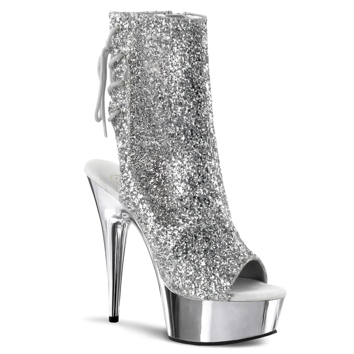 Pleaser DELIGHT-1018G Damen Stiefelette Silber  EU 39