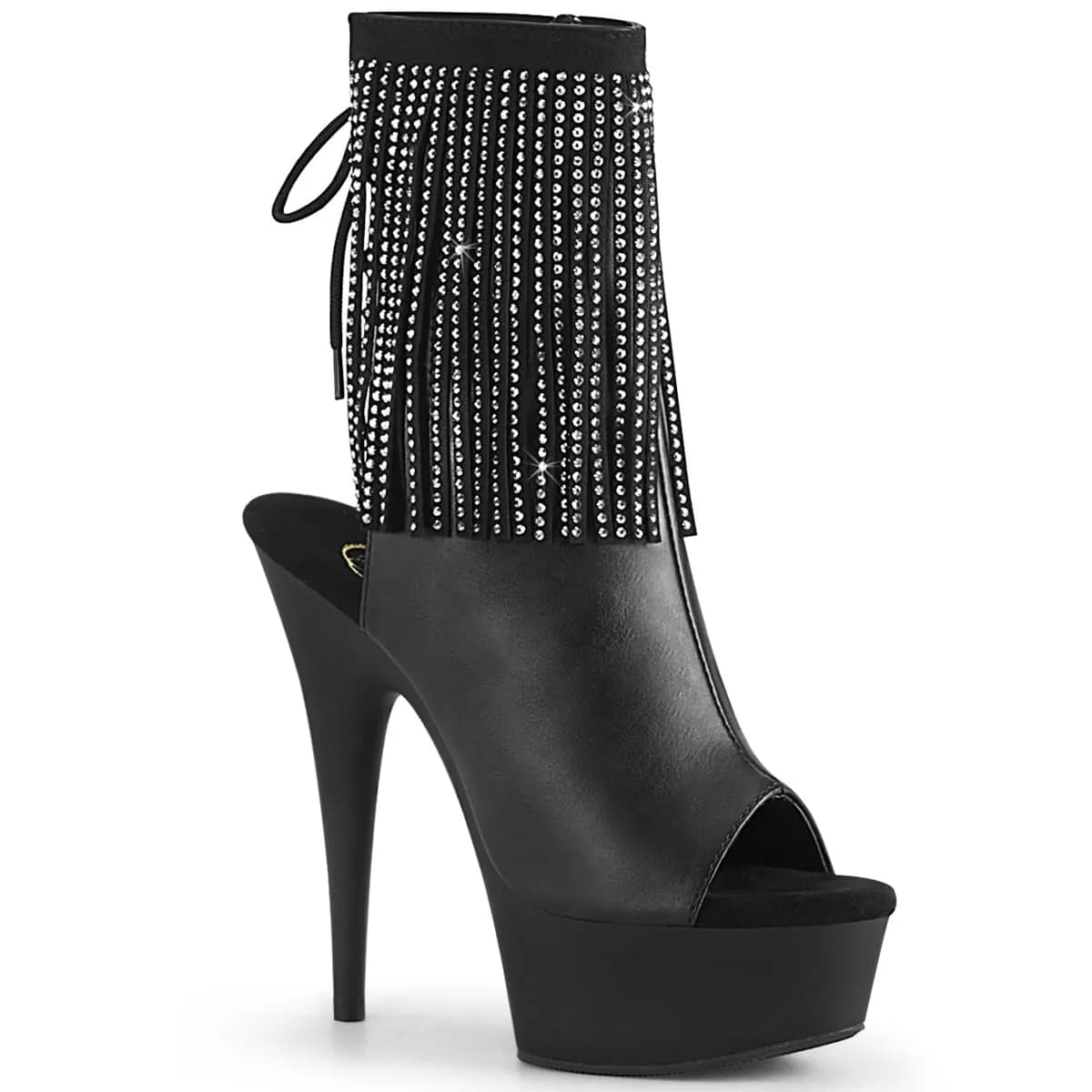 Pleaser DELIGHT-1018RSF Damen Stiefelette Schwarz  EU 35