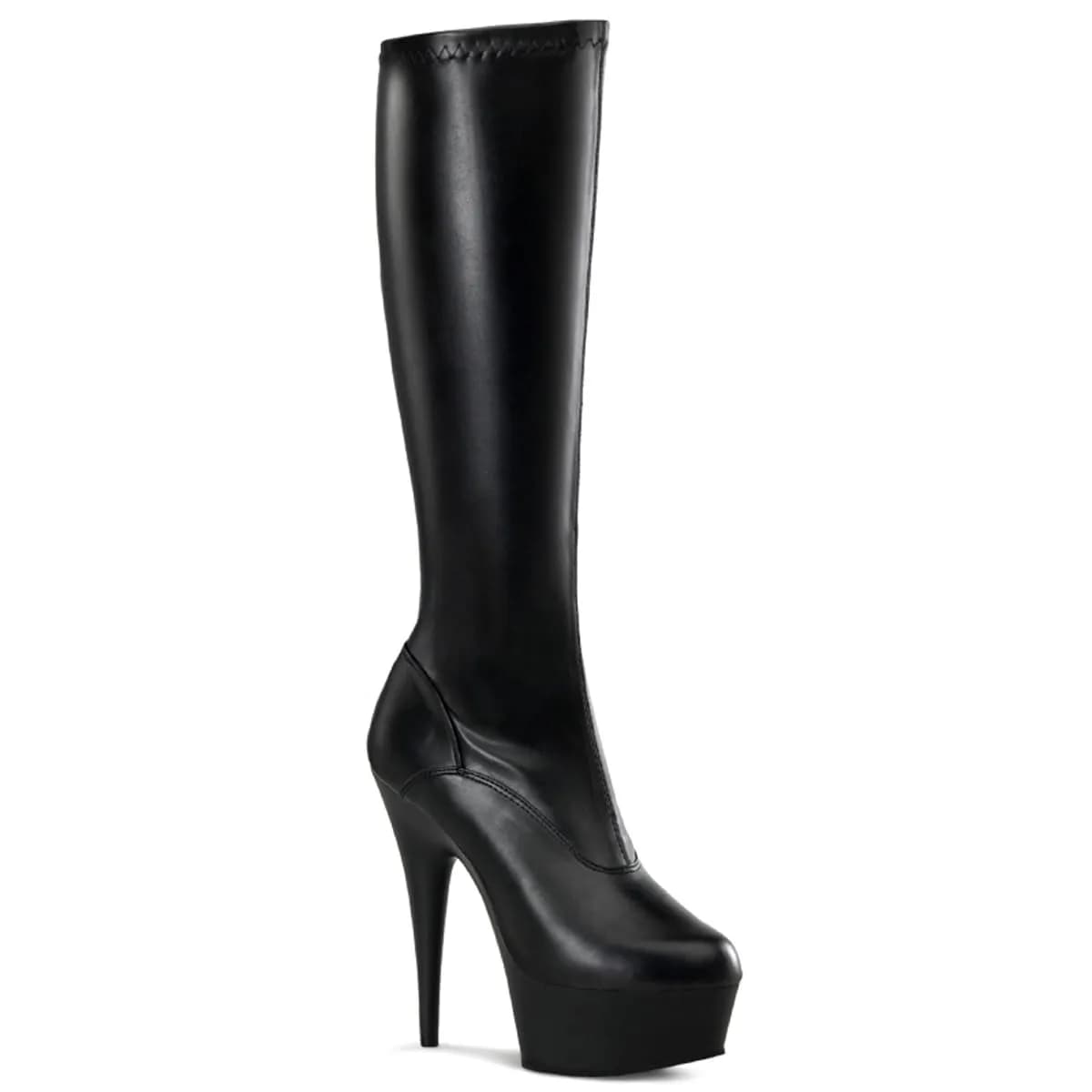 Pleaser DELIGHT-2000 Damen Stiefel Schwarz Matt EU 38