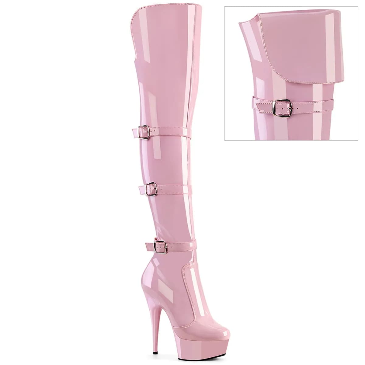 Pleaser DELIGHT-3018 Damen Stiefel Rosa  EU 39