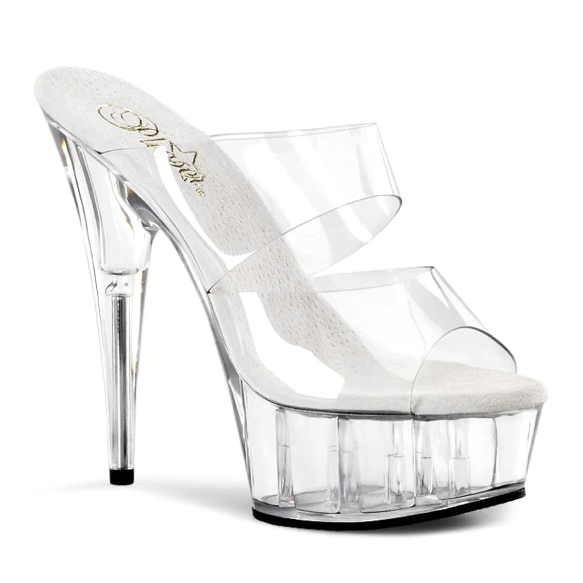 Pleaser DELIGHT-602 Damen Slipper Transparent  EU 40