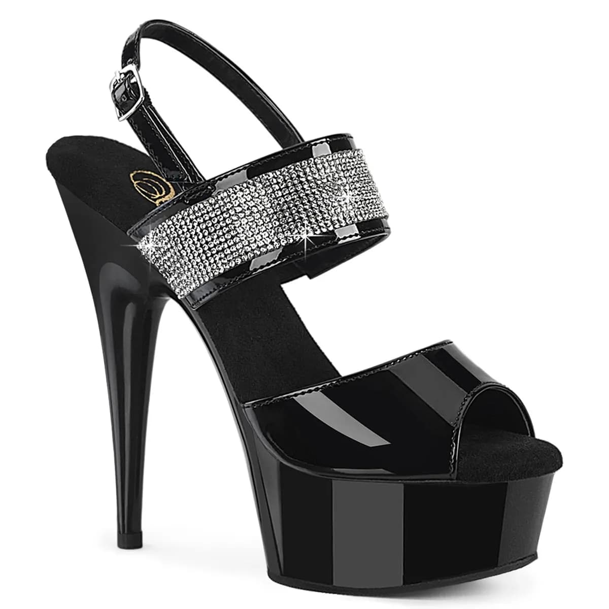 Pleaser DELIGHT-639 Damen Sandale Schwarz  EU 37